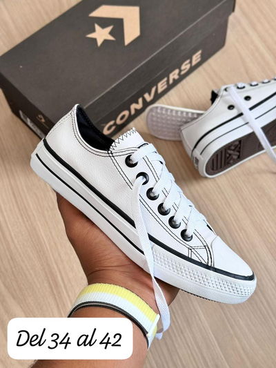 All Star ecocuero blancas importadas