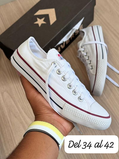 Zapatillas All Star blancas clasicas importadas 