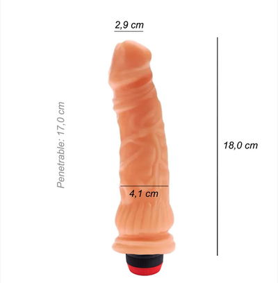 DILDO AMERICANO JR VIBRADOR WATER RESIST 