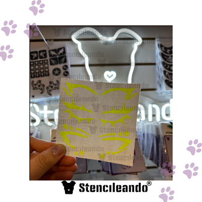 Sticker neón para rostro