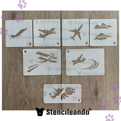 Set stencils reutilizables aviación