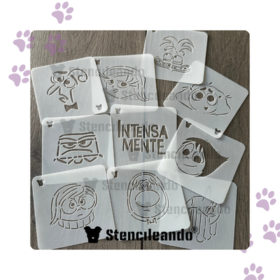 Set intensamente stencils reutilizables 7x7cm