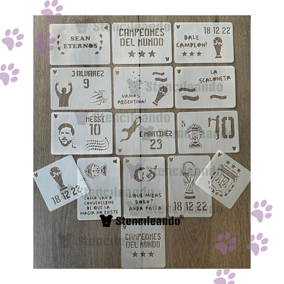 Set stencils reutilizables campeones