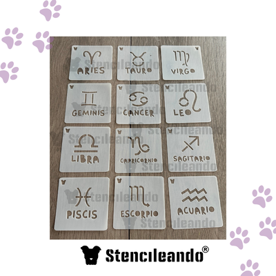 Set signos reutilizables 7x7cm