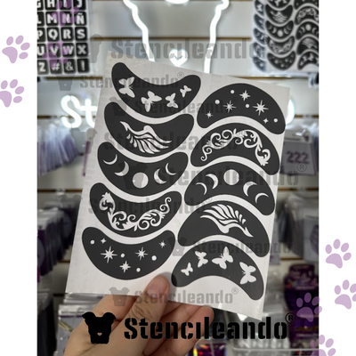 Plancha de 10 stencils media luna B