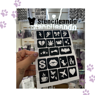 Mini stencils adhesivos