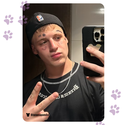 Tatuajes temporales DUKI cara 20x9cm