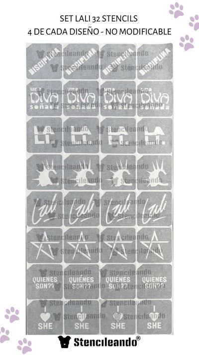 Set adhesivo Lali 7x7 cm