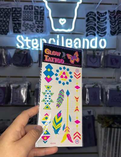 Tatuajes temporales neón