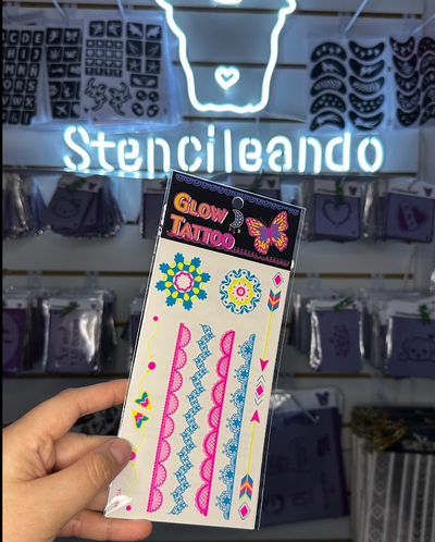 Tatuajes temporales neón