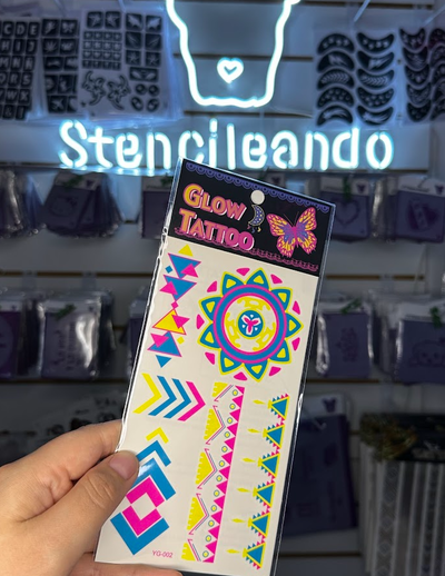 Tatuajes temporales neón