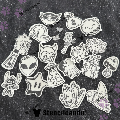 20 tatuajes neon adhesivos