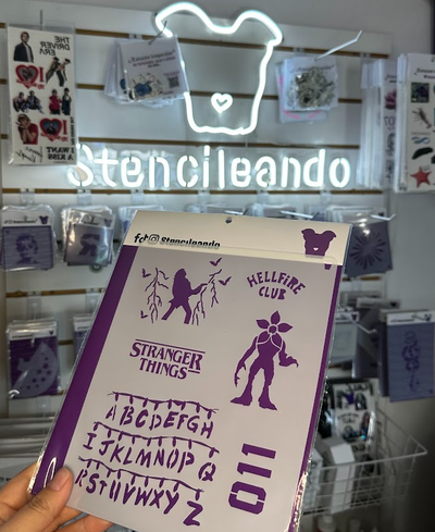 Stencil reutilizable Stranger Things 18x22cm