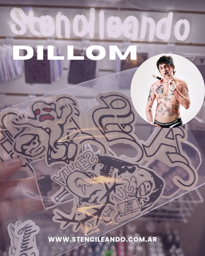 Tatuajes temporales Dillom tamaño real