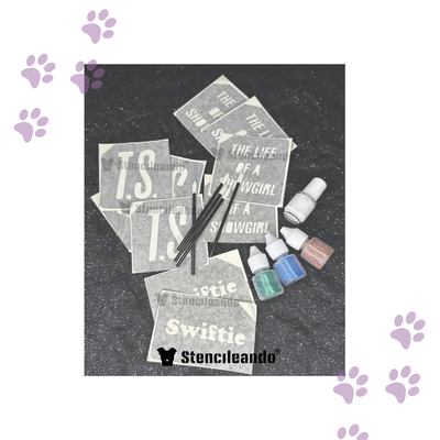 Set glitter tattoo Mujer del espectaculo