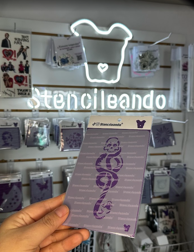 Stencil reutilizable HP marca tenebrosa 10x15cm