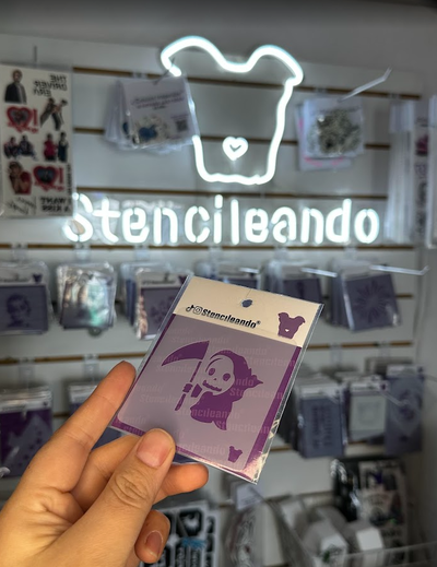 Stencil reutilizable la muerte 7x7cm