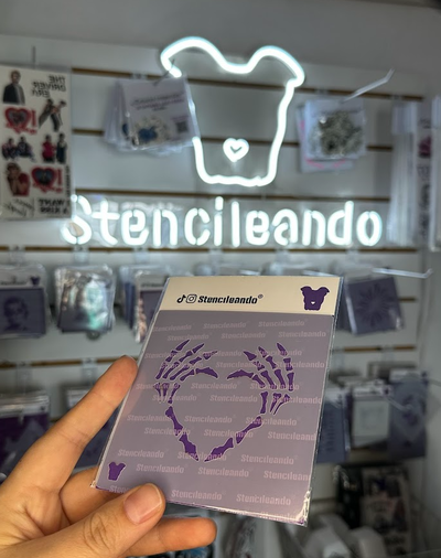 Stencil reutilizable corazon 10x10cm