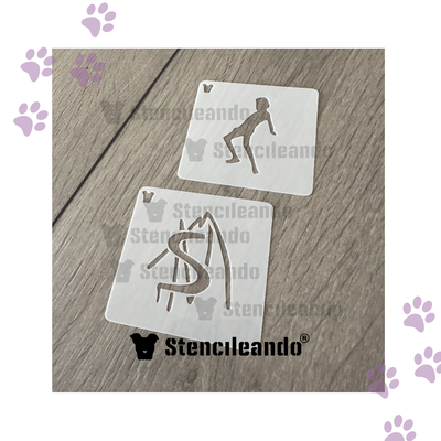 Set stencils reutilizables Charly Garcia
