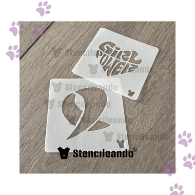 Set stencils reutilizables feminista