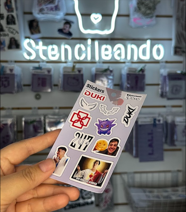 Duki plancha stickers troquelados