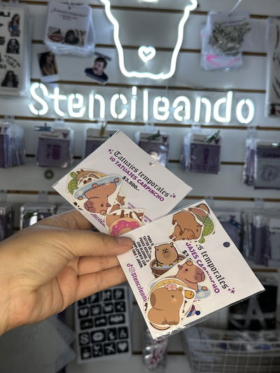 Tatuajes temporales de carpincho