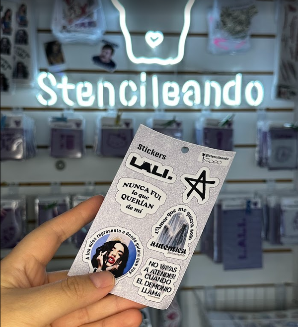 Lali plancha stickers troquelados
