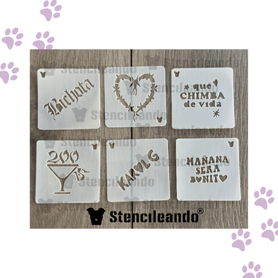 Set stencils reutilizables Karol G
