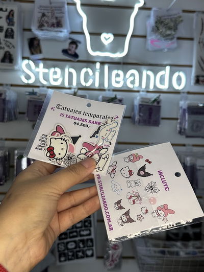 Tatuajes temporales de sanrio 