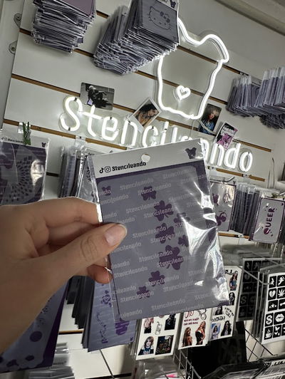 Stencil reutilizable 10x7cm Tréboles 