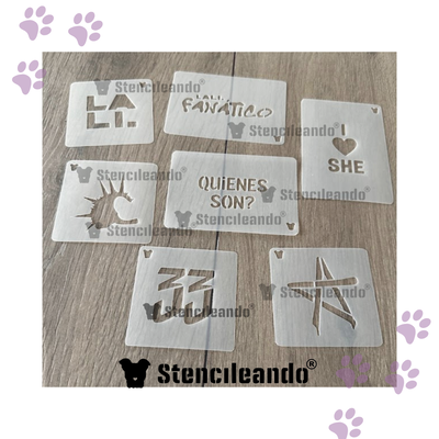 Set stencils reutilizables Lali
