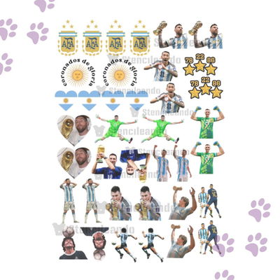 Tatuajes temporales selección Argentina A4