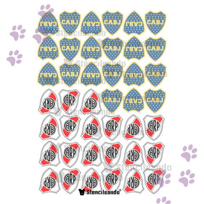 Tatuajes temporales A4 River Boca