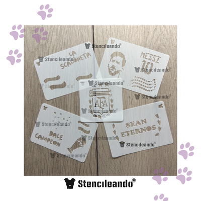 Set stencils reutilizables Selección Argentina