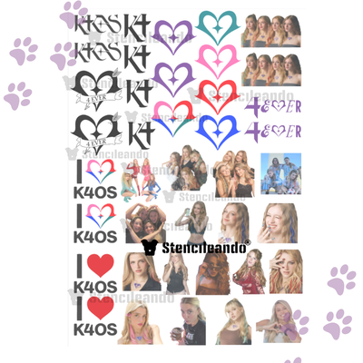 Tatuajes temporales A4 K4OS