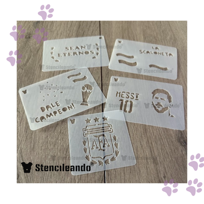 Set stencils reutilizables Selección Argentina