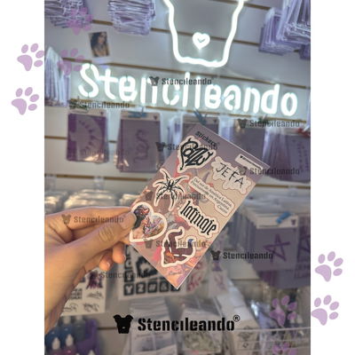 Cazzu plancha stickers 