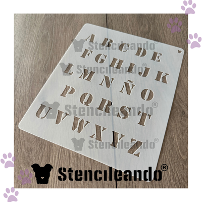 Stencils reutilizables Aerografia Abecedario