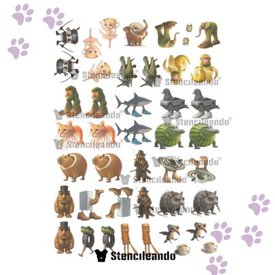 Tatuajes temporales A4 italian brainrot Tralalero tralala