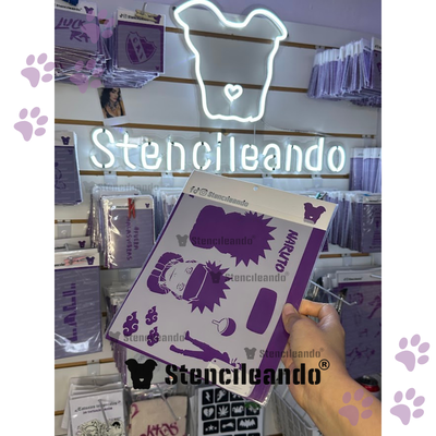 Stencils reutilizables Aerografia Naruto
