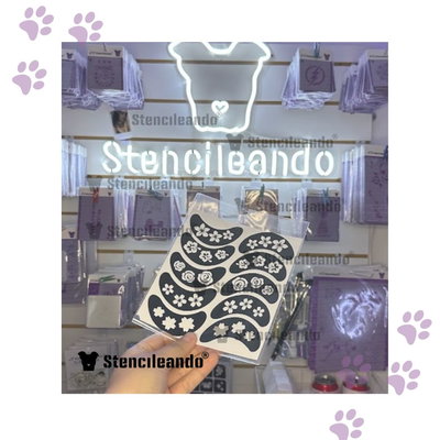 Stencils adhesivos Mini plancha medialuna Tropical