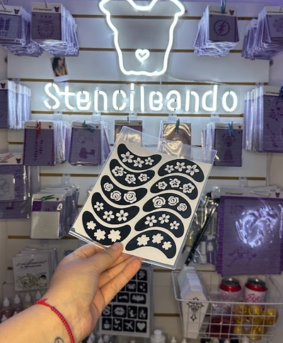 Stencils adhesivos Mini plancha medialuna Tropical