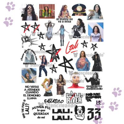 Tatuajes temporales A4 LALI