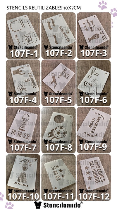 Stencils reutilizables 10x7cm F