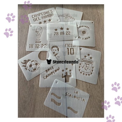 Set stencils reutilizables Selección Argentina