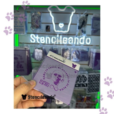 Stencil reutilizable Indio eterno 10x10cm