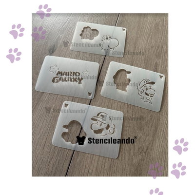 Set stencils reutilizables de Mario