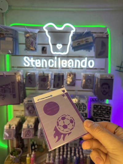 Stencil reutilizable pelota 10x7cm