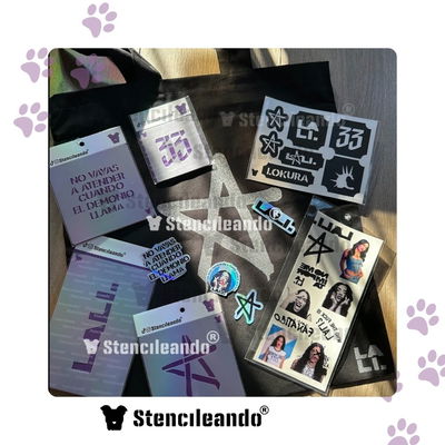 Set Lali stencils + tote