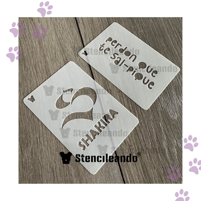 Set stencil reutilizables Skakira 10x7cm